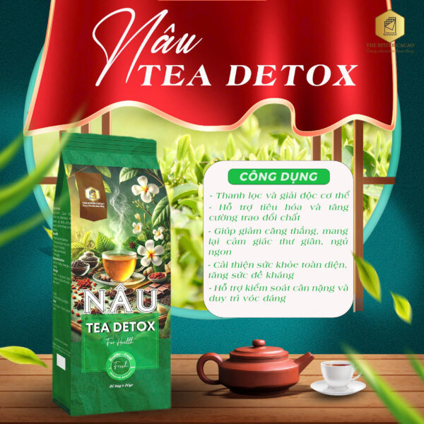 Trà thảo mộc detox Nâu - thải độc thanh lọc cơ thể 20 túi x 20gr - Hình ảnh 6