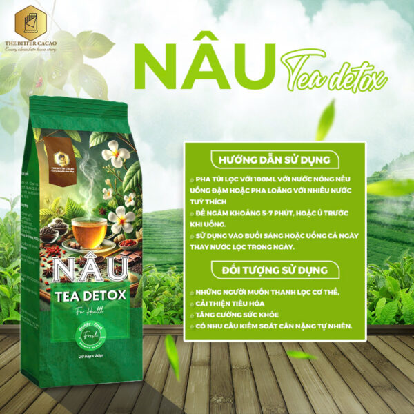 Trà thảo mộc detox Nâu - thải độc thanh lọc cơ thể 20 túi x 20gr - Hình ảnh 2