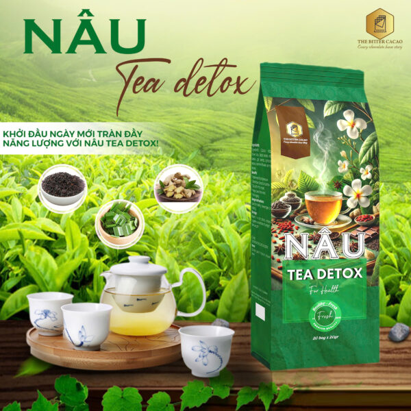 Trà thảo mộc detox Nâu - thải độc thanh lọc cơ thể 20 túi x 20gr - Hình ảnh 4